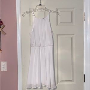 Francesca’s boutique chiffon white dress